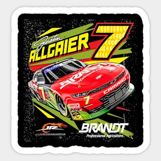 Justin Allgaier Charcoal Car Sticker